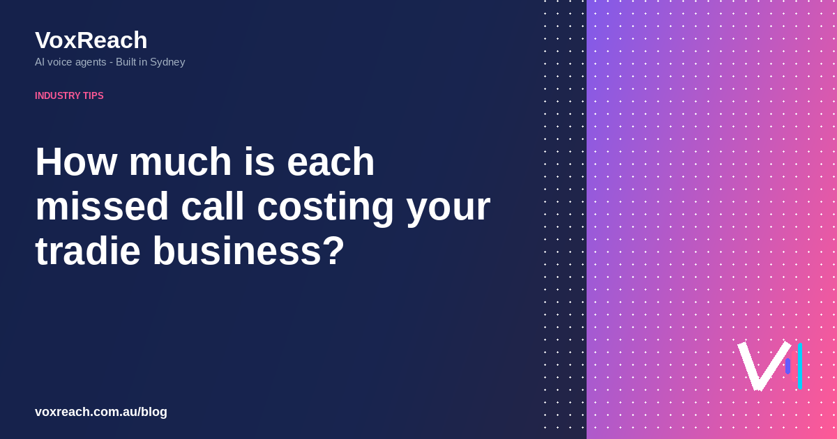 How much is each missed call costing your tradie business?