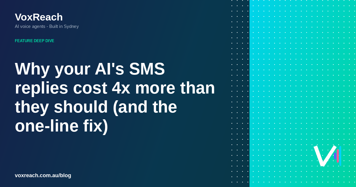 Why your AI's SMS replies cost 4x more than they should (and the one-line fix)