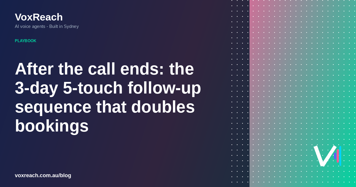 After the call ends: the 3-day 5-touch follow-up sequence that doubles bookings