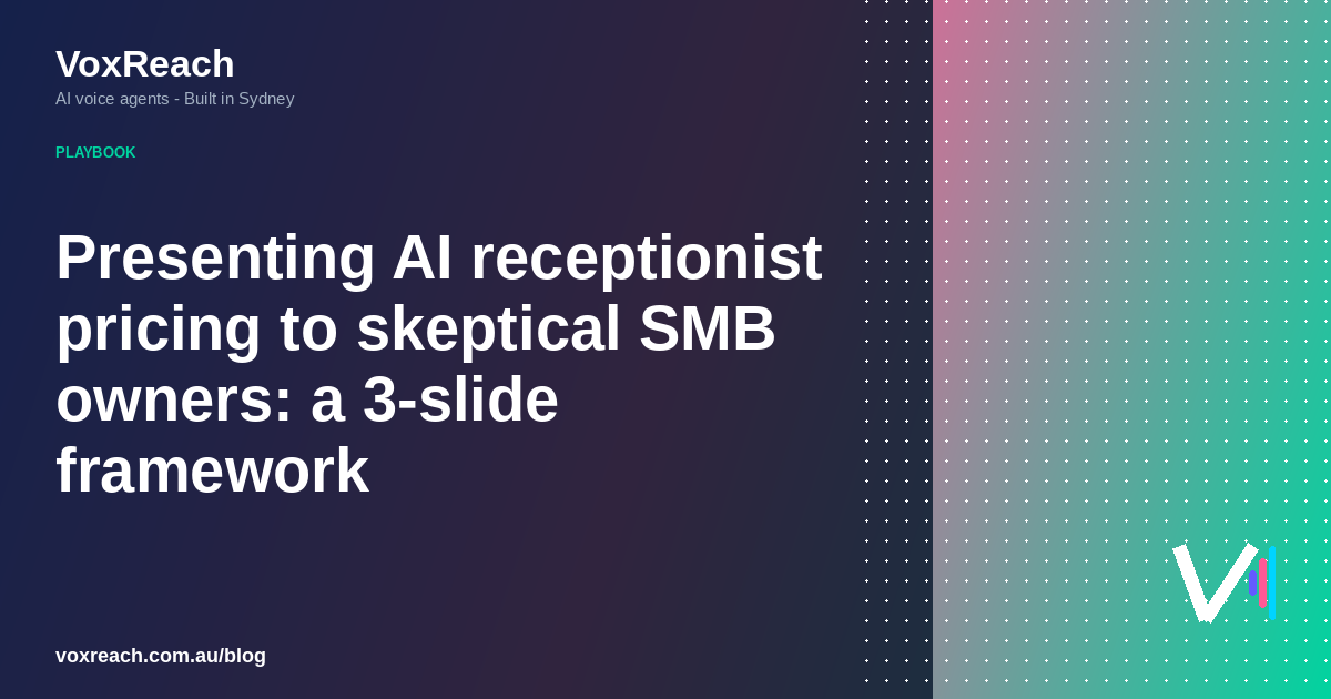 Presenting AI receptionist pricing to skeptical SMB owners: a 3-slide framework