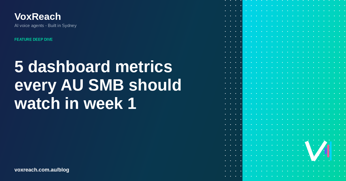 5 dashboard metrics every AU SMB should watch in week 1