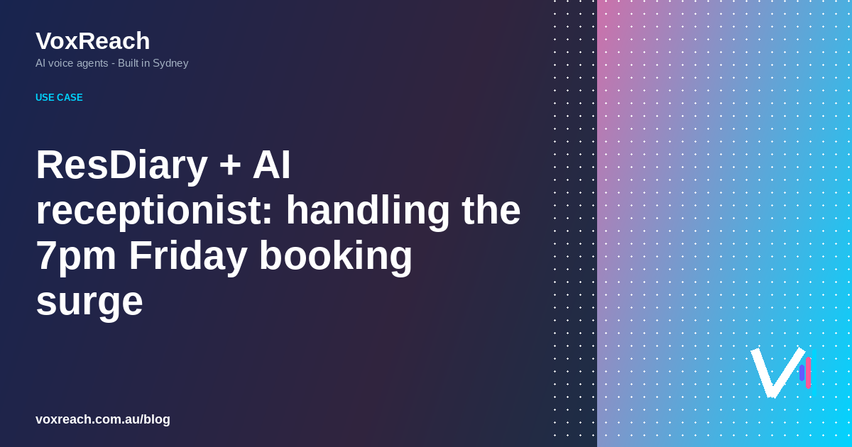 ResDiary + AI receptionist: handling the 7pm Friday booking surge