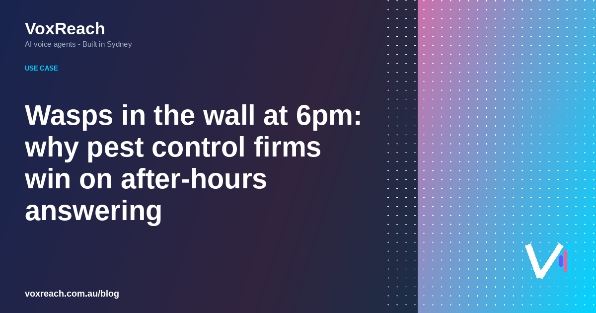 Wasps in the wall at 6pm: why pest control firms win on after-hours answering
