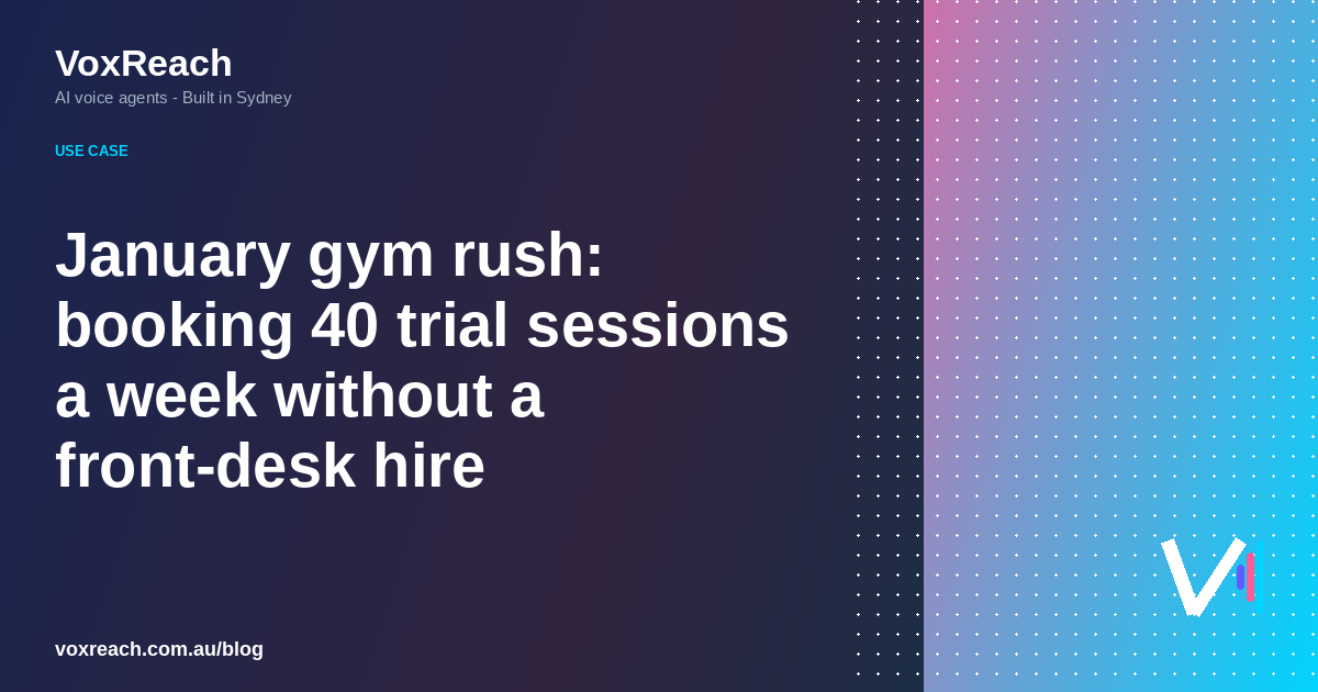 January gym rush: booking 40 trial sessions a week without a front-desk hire